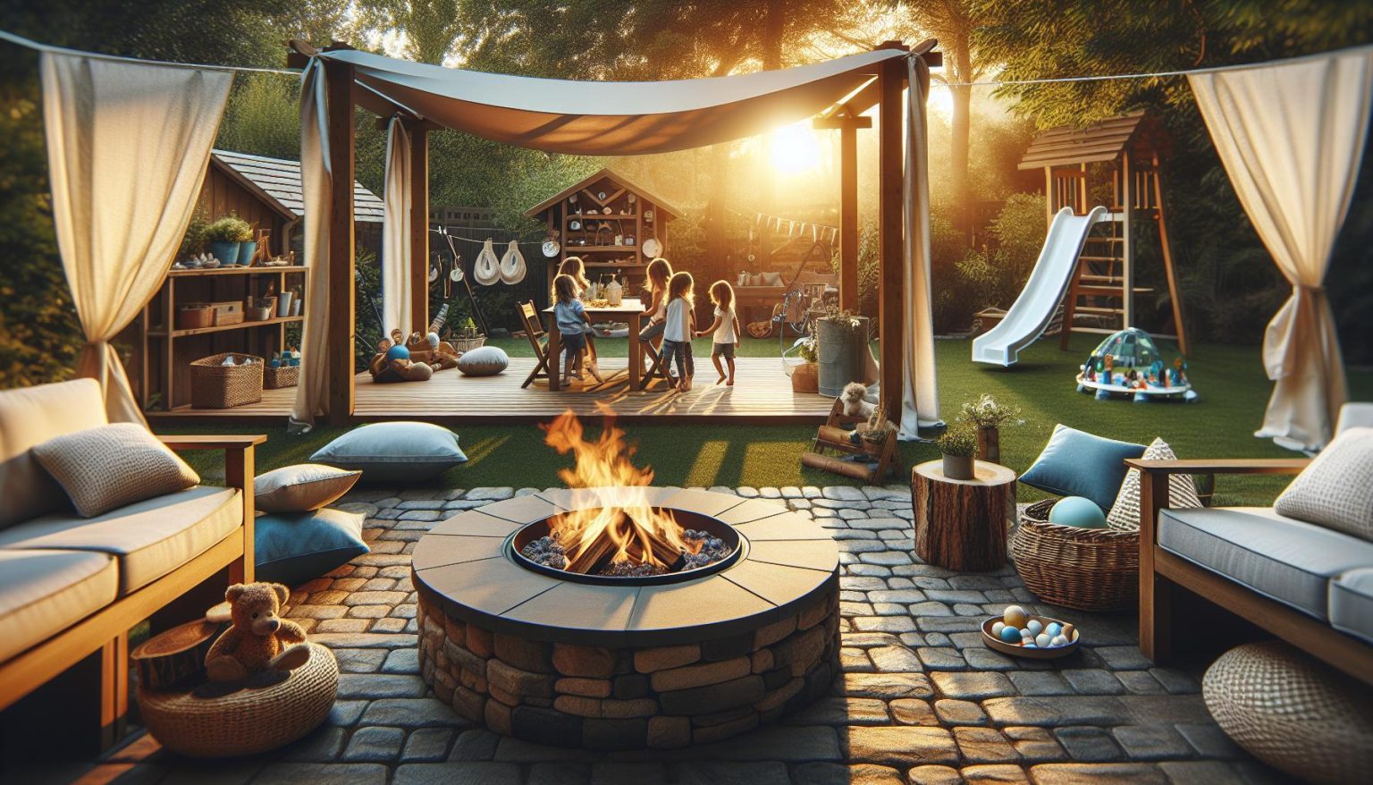 Fire Fun Fire Pit Under Fabric Gazebo: Safety And Style Solutions • Fun-Backyard ...