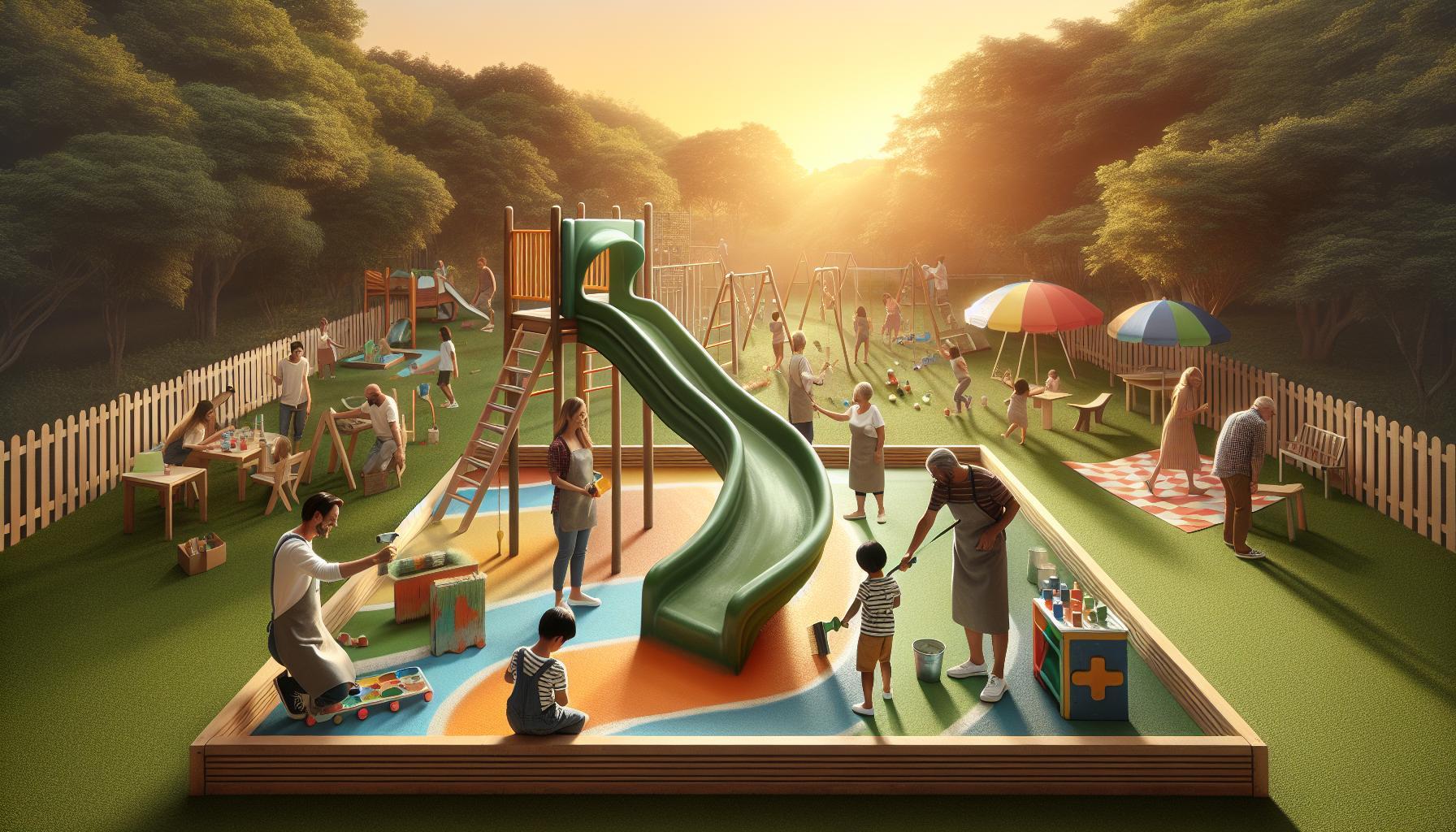 How to Paint a Slide: Make Old Playgrounds Look New