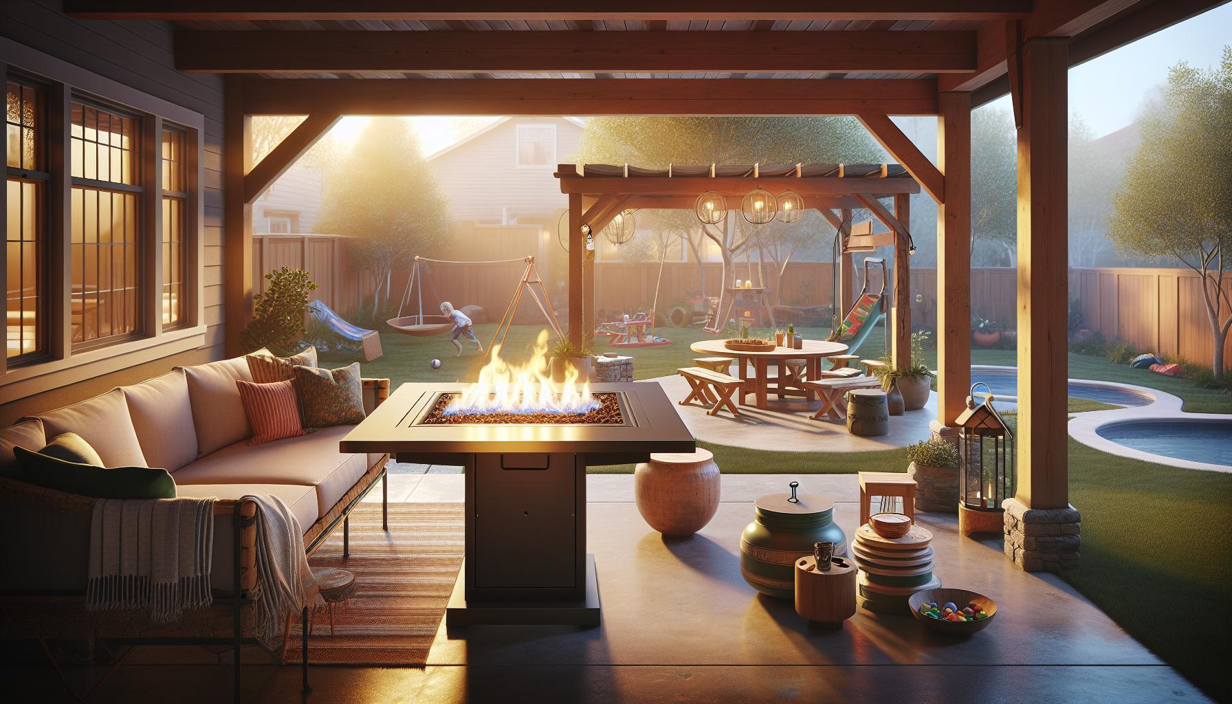 Benefits of a Propane Fire Table in Covered Areas